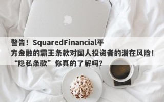 警告！SquaredFinancial平方金融的霸王条款对国人投资者的潜在风险！“隐私条款”你真的了解吗？