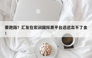 要跑路？汇友在宏润国际黑平台迟迟出不了金！