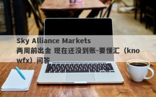 Sky Alliance Markets两周前出金 现在还没到账-要懂汇（knowfx）问答