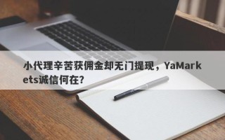 小代理辛苦获佣金却无门提现，YaMarkets诚信何在？