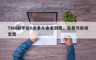 TMGM平台6点多入金未到账，交易亏损成定局