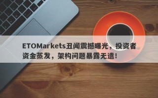 ETOMarkets丑闻震撼曝光，投资者资金蒸发，架构问题暴露无遗！