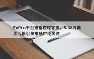 FxPro平台被指控吃客损，8.38万美金亏损引发市场广泛关注