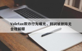 Valetax欺诈行为曝光，利润被删除无合理解释