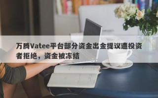 万腾Vatee平台部分资金出金提议遭投资者拒绝，资金被冻结