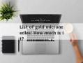 List of gold microneedles: How much is it?