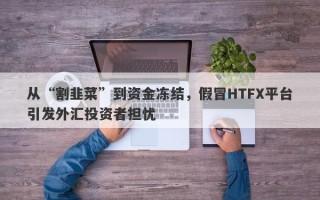 从“割韭菜”到资金冻结，假冒HTFX平台引发外汇投资者担忧