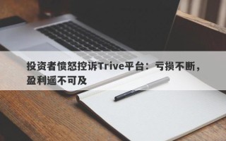 投资者愤怒控诉Trive平台：亏损不断，盈利遥不可及