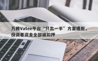 万腾Vatee平台“只出一半”方案遭拒，投资者资金全部被扣押