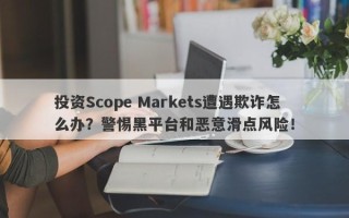 投资Scope Markets遭遇欺诈怎么办？警惕黑平台和恶意滑点风险！