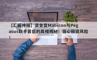 【汇圈神探】资金盘Mabicon与Pegasus联手背后的真相揭秘！当心投资风险！