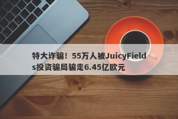 特大诈骗！55万人被JuicyFields投资骗局骗走6.45亿欧元-第1张图片-要懂汇