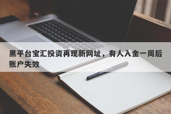 黑平台宝汇投资再现新网址，有人入金一周后账户失效-第1张图片-要懂汇