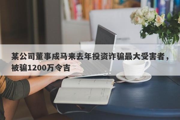 某公司董事成马来去年投资诈骗最大受害者，被骗1200万令吉-第1张图片-要懂汇