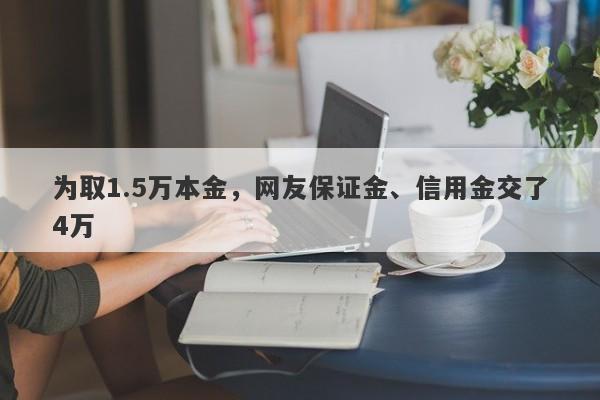 为取1.5万本金，网友保证金、信用金交了4万-第1张图片-要懂汇